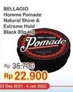 Promo Harga BELLAGIO HOMME Pomade Natural Shine Extreme Hold Black 80 gr - Indomaret