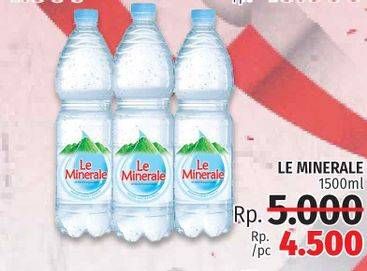 Promo Harga LE MINERALE Air Mineral 1500 ml - LotteMart