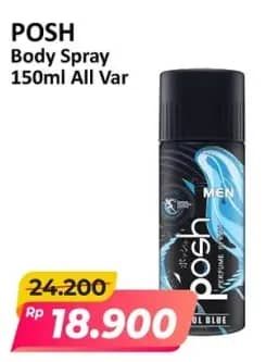 Promo Harga Posh Men Perfumed Body Spray All Variants 150 ml - Alfamart