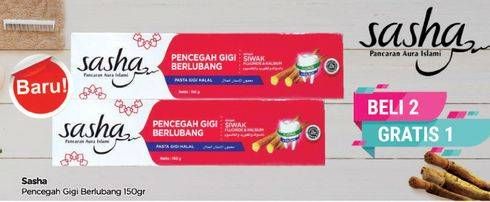 Promo Harga SASHA Toothpaste Pencegah Gigi Berlubang per 2 pcs 150 gr - TIP TOP