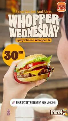 Promo Burger King Dapatkan Spicy Cheese Whopper Jr