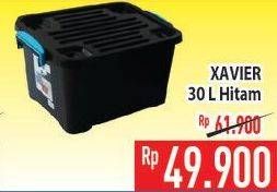 Promo Harga XAVIER X-box Container Hitam 30 ltr - Hypermart