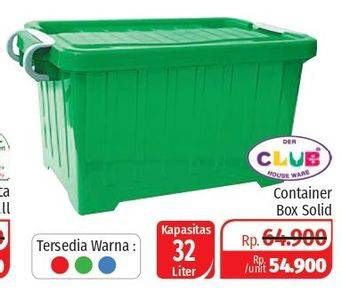 Promo Harga CLUB Container Box Solid 32 ltr - Lotte Grosir