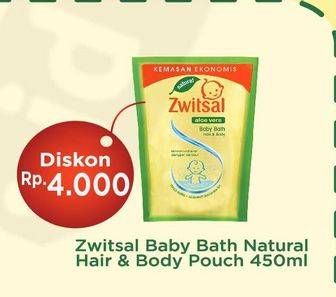 Promo Harga ZWITSAL Natural Baby Bath Hair Body 450 ml - Hypermart
