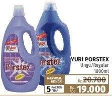 Promo Harga YURI PORSTEX Pembersih Porselen Biru, Lilac 1000 ml - Lotte Grosir