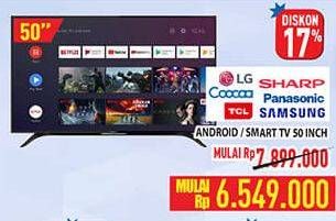 Promo Harga Coocaa/LG/Sharp/Panasonic/TCL/Samsung UHD Smart TV  - Hypermart