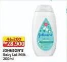 Promo Harga Johnsons Baby Lotion Milk + Rice 200 ml - Alfamart