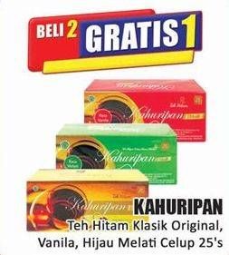Promo Harga KAHURIPAN Klasik Teh Hitam Celup Melati, Vanilla per 25 pcs 2 gr - Hari Hari