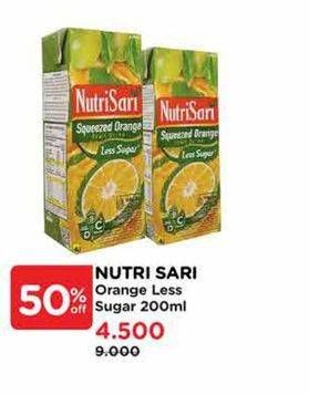 Promo Harga Nutrisari Juice Squeezed Orange 200 ml - Watsons