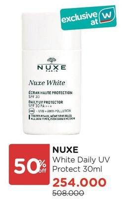 Promo Harga NUXE White Daily UV Protector 30 ml - Watsons