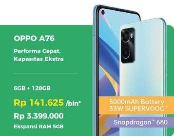 Promo Harga Oppo A76 6 GB + 128 GB  - Erafone