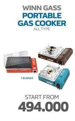 Promo Harga Winn Gas Portable Gas Cooker All Variants  - Electronic City