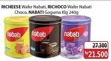 Promo Harga Nabati Bites Richeese, Richoco, Goguma 240 gr - Alfamidi