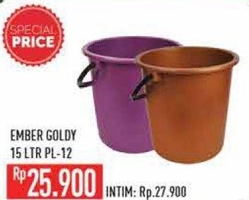 Promo Harga Ember Goldy PL-12 15 ltr - Hypermart