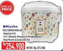 Promo Harga MIYAKO MCM-609 | Rice Cooker  - Hypermart