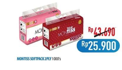 Promo Harga Montiss Facial Tissue 1000 sheet - Hypermart