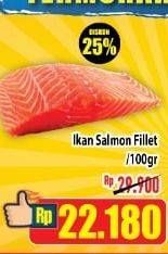 Promo Harga Salmon Fillet per 100 gr - Hypermart