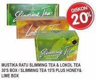 Promo Harga Mustika Ratu Slimming Tea Lokol Tea, Honey Lime 30 pcs - Superindo