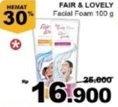 Promo Harga GLOW & LOVELY (FAIR & LOVELY) Facial Wash 100 gr - Giant