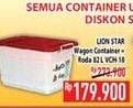 Promo Harga LION STAR Wagon Container VC-18 (82ltr) 82000 ml - Hypermart