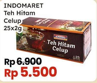 Promo Harga Indomaret Teh Celup Hitam per 25 pcs 2 gr - Indomaret