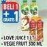 Promo Harga LOVE Juice 1 Liter/Vegie Fruit 300ml  - Hypermart