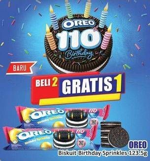 Promo Harga Oreo Biskuit Sandwich Birthday Sprinkles 123 gr - Hari Hari