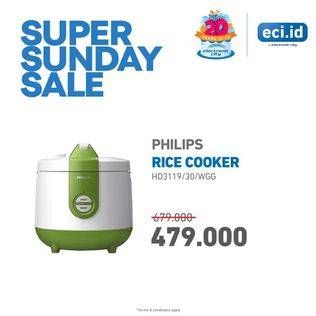 Promo Harga PHILIPS HD 3119 | Rice Cooker  - Electronic City