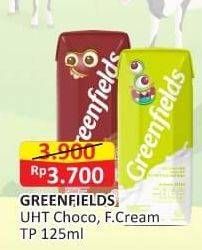 Promo Harga Greenfields UHT Choco Malt, Full Cream 125 ml - Alfamart