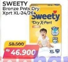 Promo Harga Sweety Bronze Pants Dry X-Pert XL24, XL26 24 pcs - Alfamart