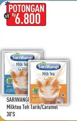 Promo Harga Sariwangi Milk Tea Teh Tarik, Caramel per 30 sachet - Hypermart