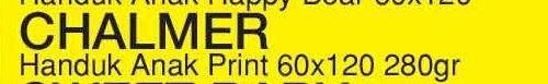 Promo Harga CHALMER Handuk Anak Print 60 X 120  - Yogya