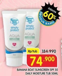 Banana Boat Simply Protect Aqua 50 ml Diskon 59%, Harga Promo Rp74.900, Harga Normal Rp184.990