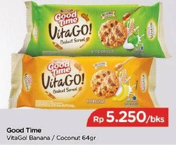Promo Harga GOOD TIME Vita Go! Banana, Coconut 64 gr - TIP TOP