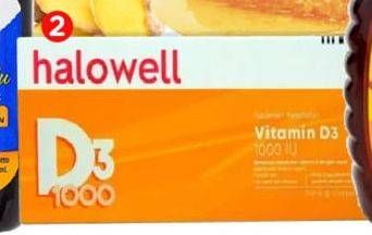 Promo Harga Halowell Vitamin D3 1000 IU 20 pcs - Watsons