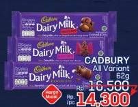 Promo Harga Cadbury Dairy Milk All Variants 62 gr - LotteMart