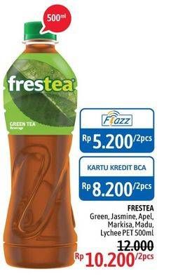 Promo Harga FRESTEA Minuman Teh Green, Jasmine, Apel per 2 botol 500 ml - Alfamidi