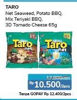 Promo Harga TARO Net Seaweed, Potato BBQ, Mix Teriyaki, 3D Tornado Cheese per 2 pouch 65 gr - Alfamidi