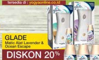 Promo Harga Glade Matic Spray Refill Lavender Vanilla, Ocean Escape 145 gr - Yogya