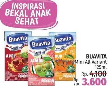 Promo Harga Buavita Fresh Juice All Variants 125 ml - LotteMart