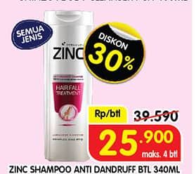 Promo Harga Zinc Shampoo All Variants 340 ml - Superindo