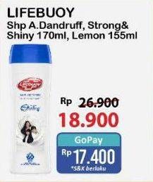 Promo Harga Lifebuoy Shampoo Strong Shiny, Anti Dandruff 170 ml - Alfamart