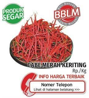 Promo Harga Cabe Merah Keriting 1 kg - Lotte Grosir