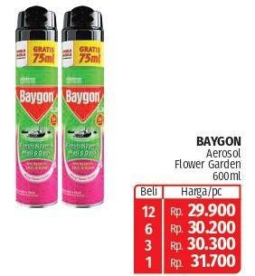 Promo Harga Baygon Insektisida Spray Flower Garden 600 ml - Lotte Grosir