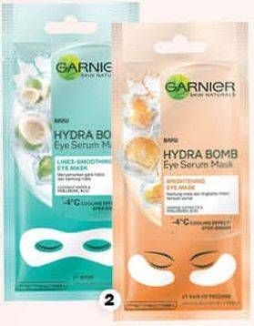 Promo Harga GARNIER Hydra Bomb Eye Serum Mask Coconut, Orange  - Guardian
