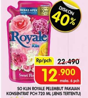 Promo Harga So Klin Royale Parfum Collection 720 ml - Superindo