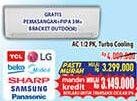 Promo Harga TCL/ LG/ BEKO/ MIDEA/ SHARP/ SAMSUNG/ PANASONIC AC 1/2 PK  - Hypermart