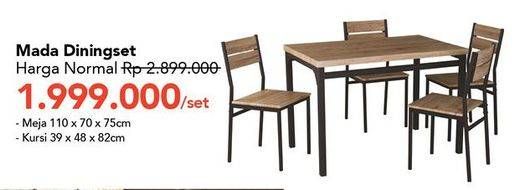 Promo Harga Dining Set Meda  - Carrefour