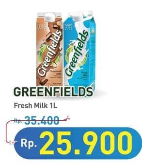 Promo Harga Greenfields Fresh Milk 1000 ml - Hypermart