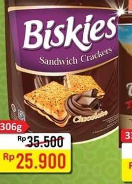 Promo Harga BISKIES Sandwich Biscuit 306 gr - Alfamart